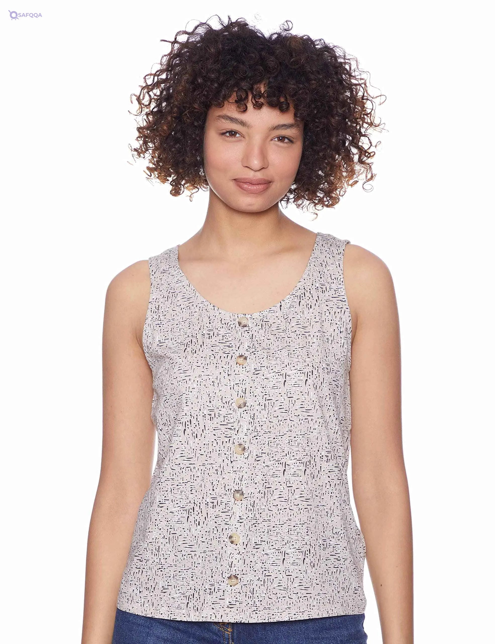 Matalan Women’s Patterned Sleeveless Round Neck Top – Casual & Stylish Look - Safqqa