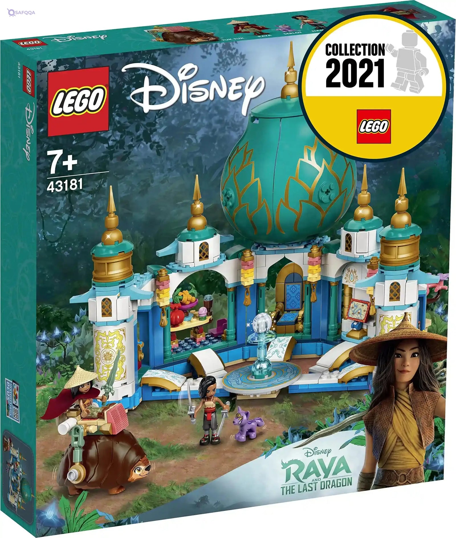 LEGO 43181 Disney Princess Raya and the Heart Palace Playset, Castle Toy with Namaari Minidoll, Tuk Tuk and Serlot Figures - Safqqa