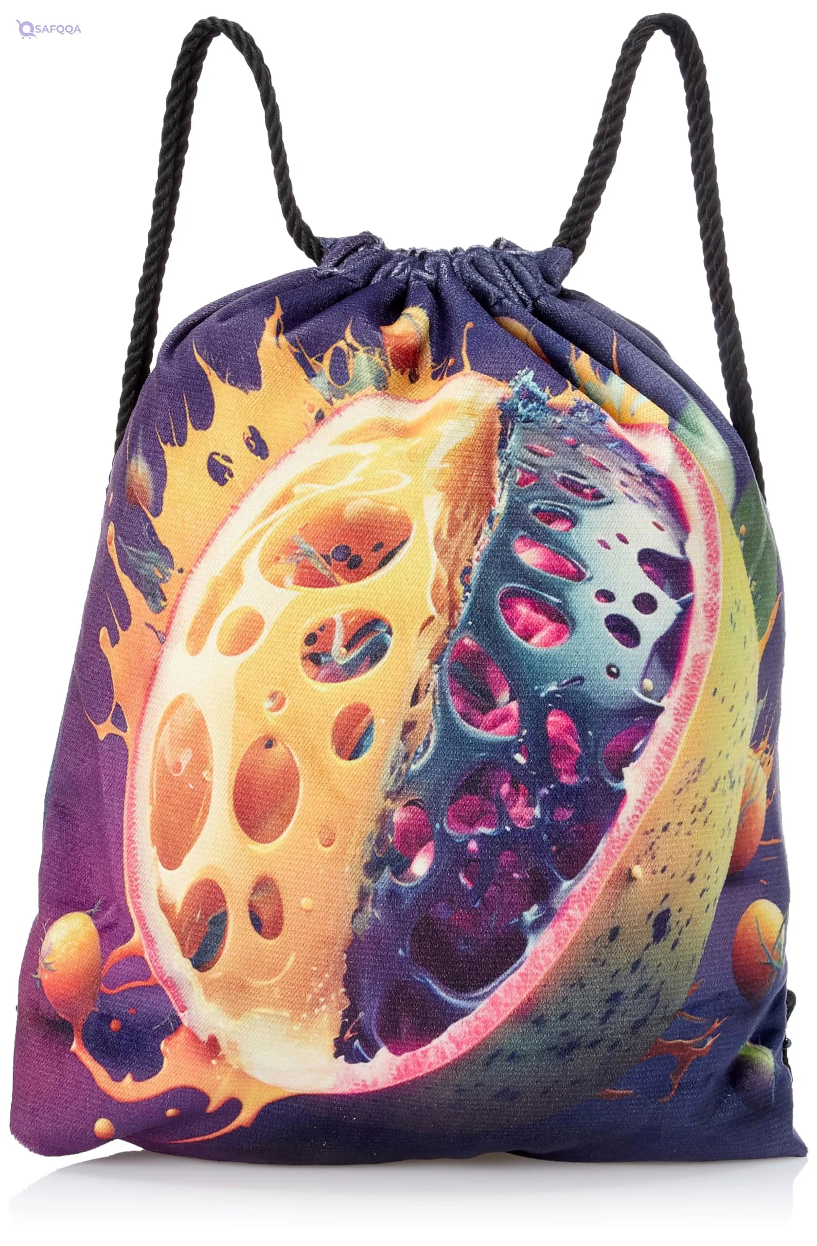 TAT DRAWSTRING BAG - 603, MultiColor, Large - Safqqa