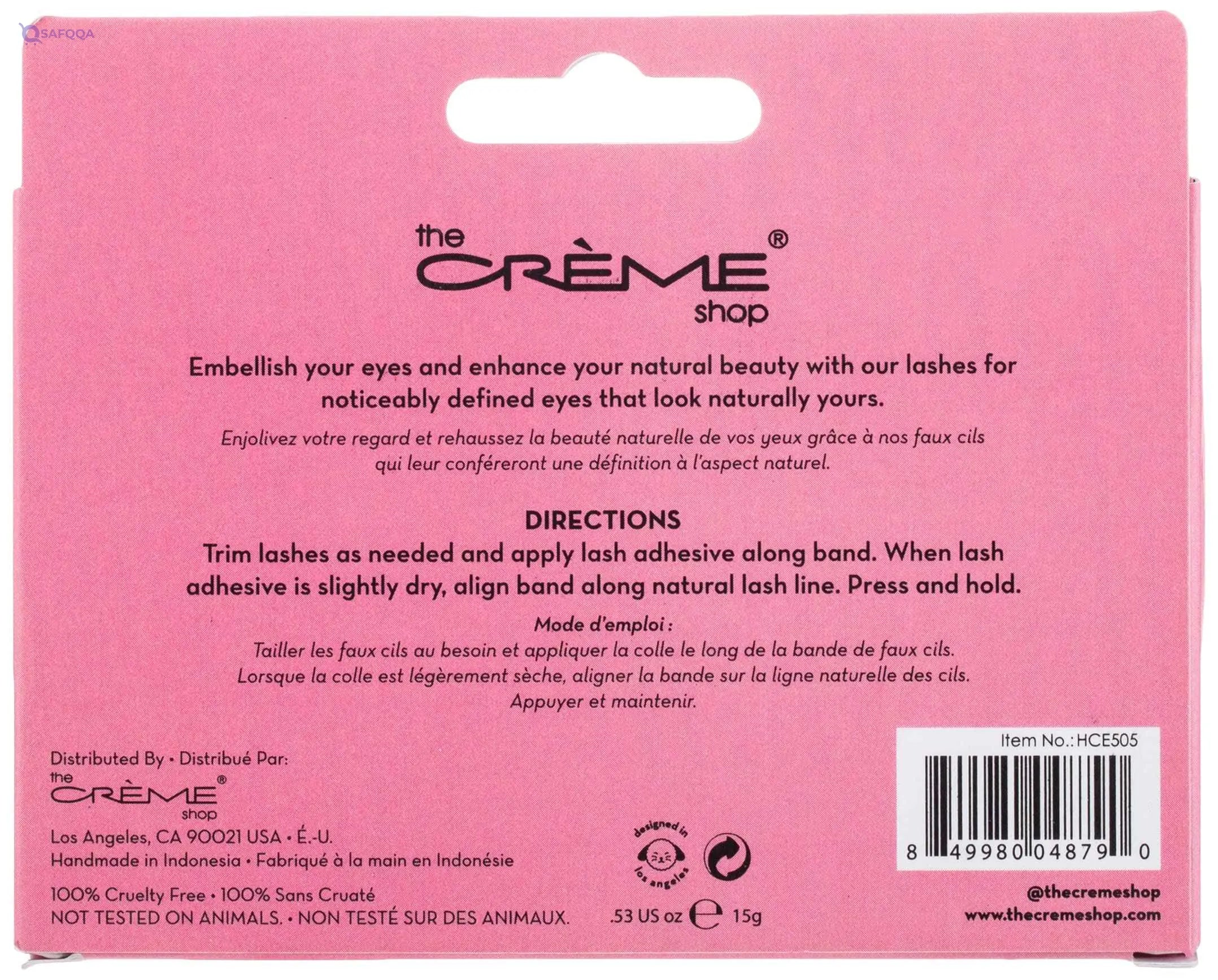 The Crème Shop Natural Defining Eye Lashes. Made with 100% Human Hair -Dainty - Safqqa Egypt