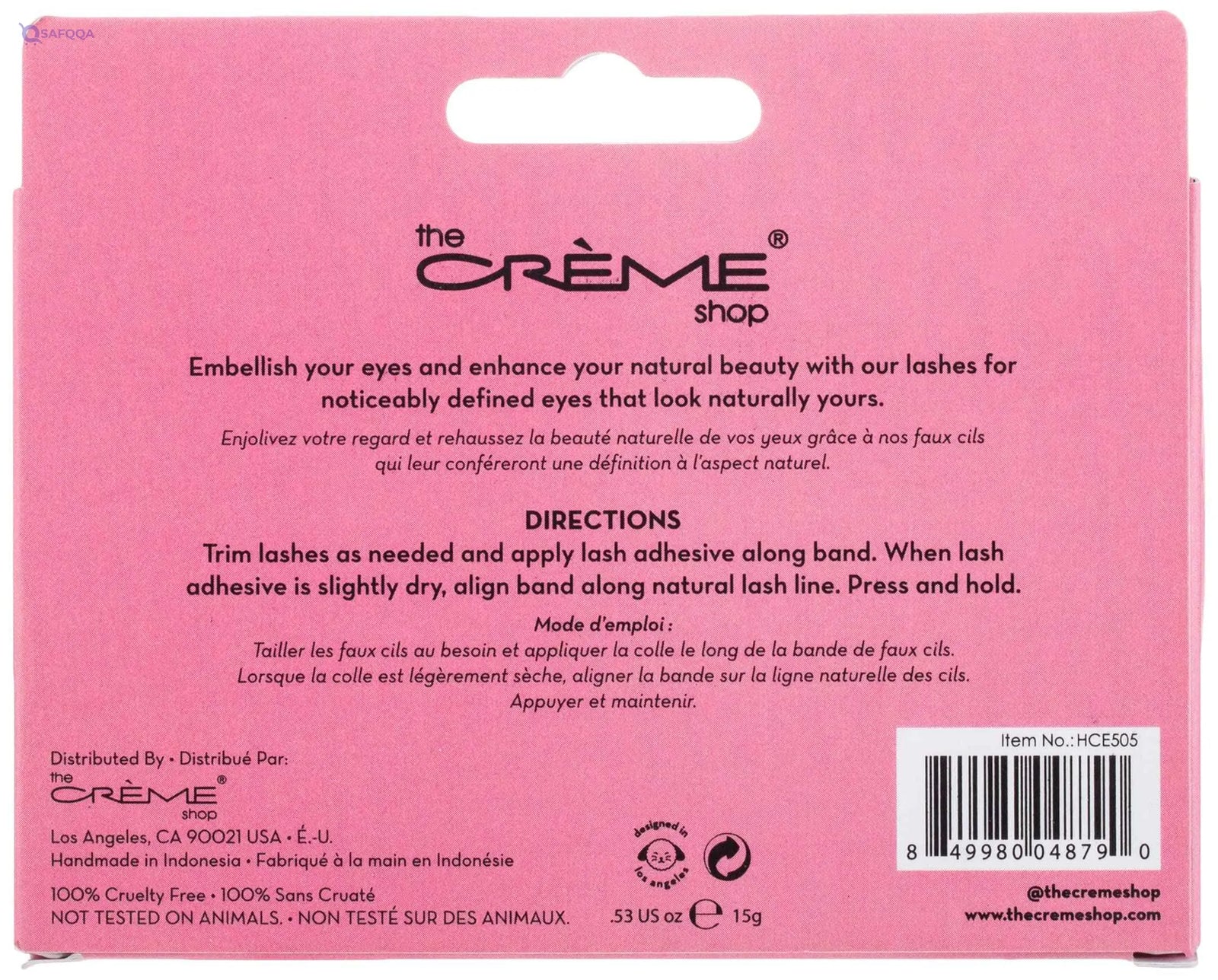 The Crème Shop Natural Defining Eye Lashes. Made with 100% Human Hair -Dainty - Safqqa Egypt