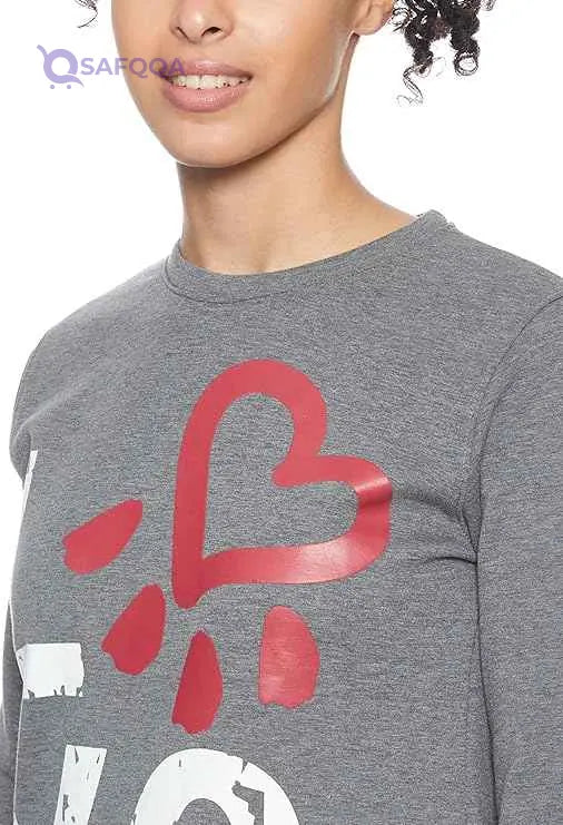 Dockland Women's Printed Crew Neck Sweatshirt (Model 1930) - Safqqa Egypt