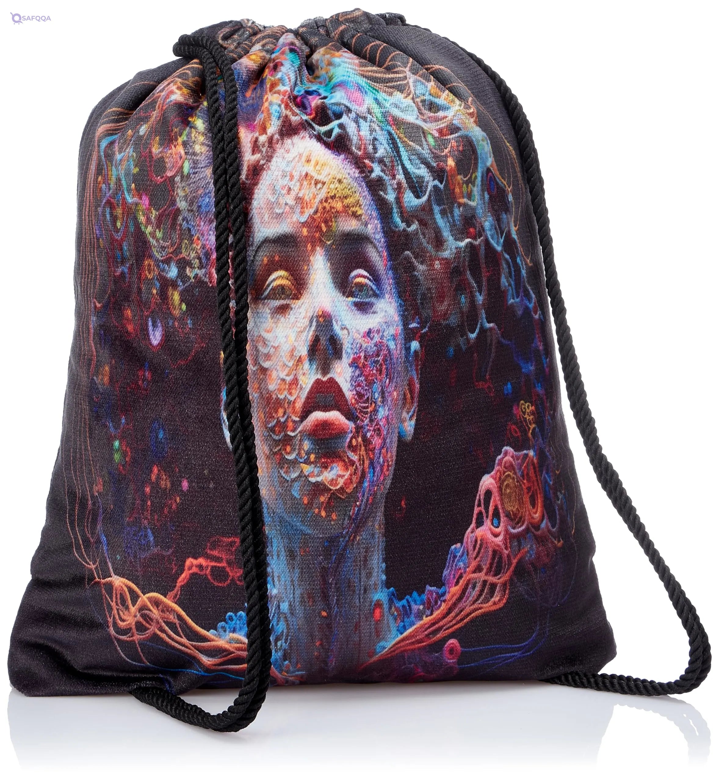 TAT DRAWSTRING BAG - 641, MultiColor, Large - Safqqa