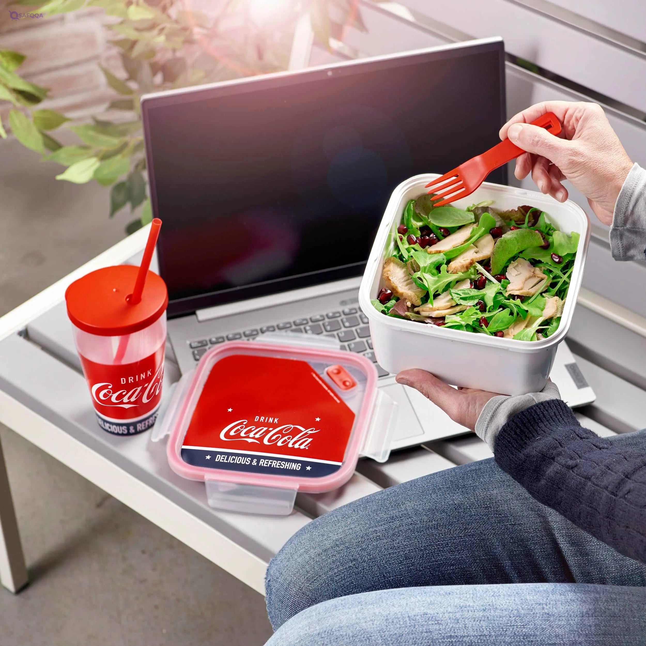 Snips Coca-Cola Square Lunch Box 1.4 L- Made in Italy Lunch Box 0% Bpa - Safqqa