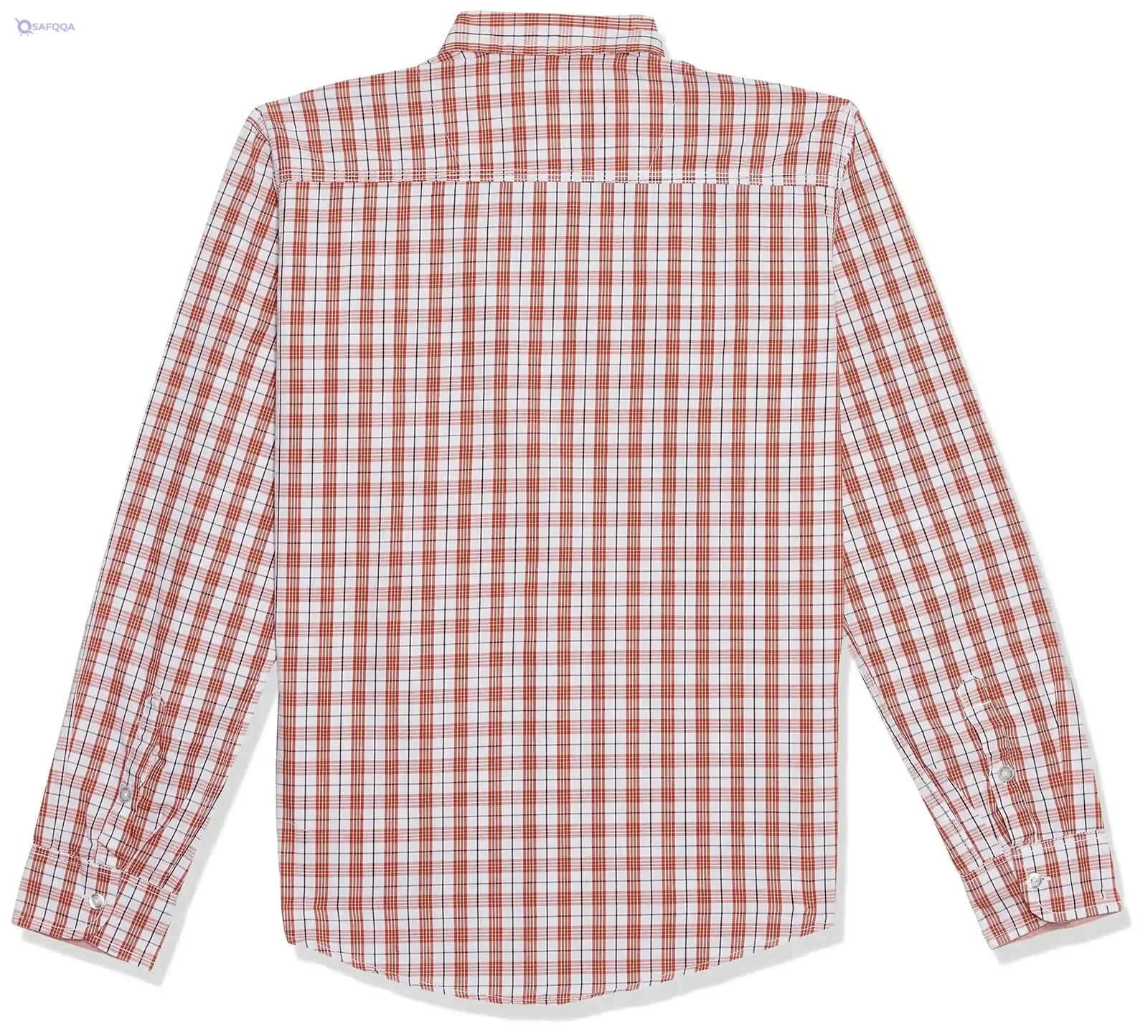 White Rabbit Men’s Red Long Sleeve Printed Shirt – Casual & Stylish Look - Safqqa