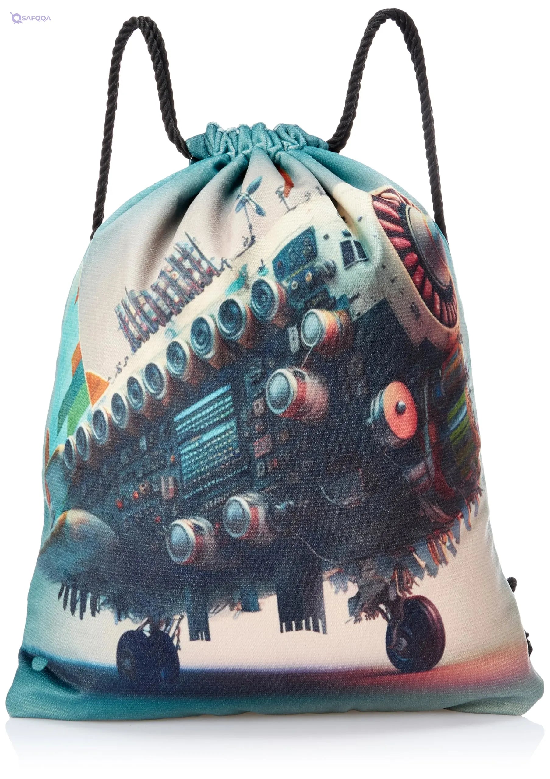 TAT DRAWSTRING BAG - 580, MultiColor, Large - Safqqa