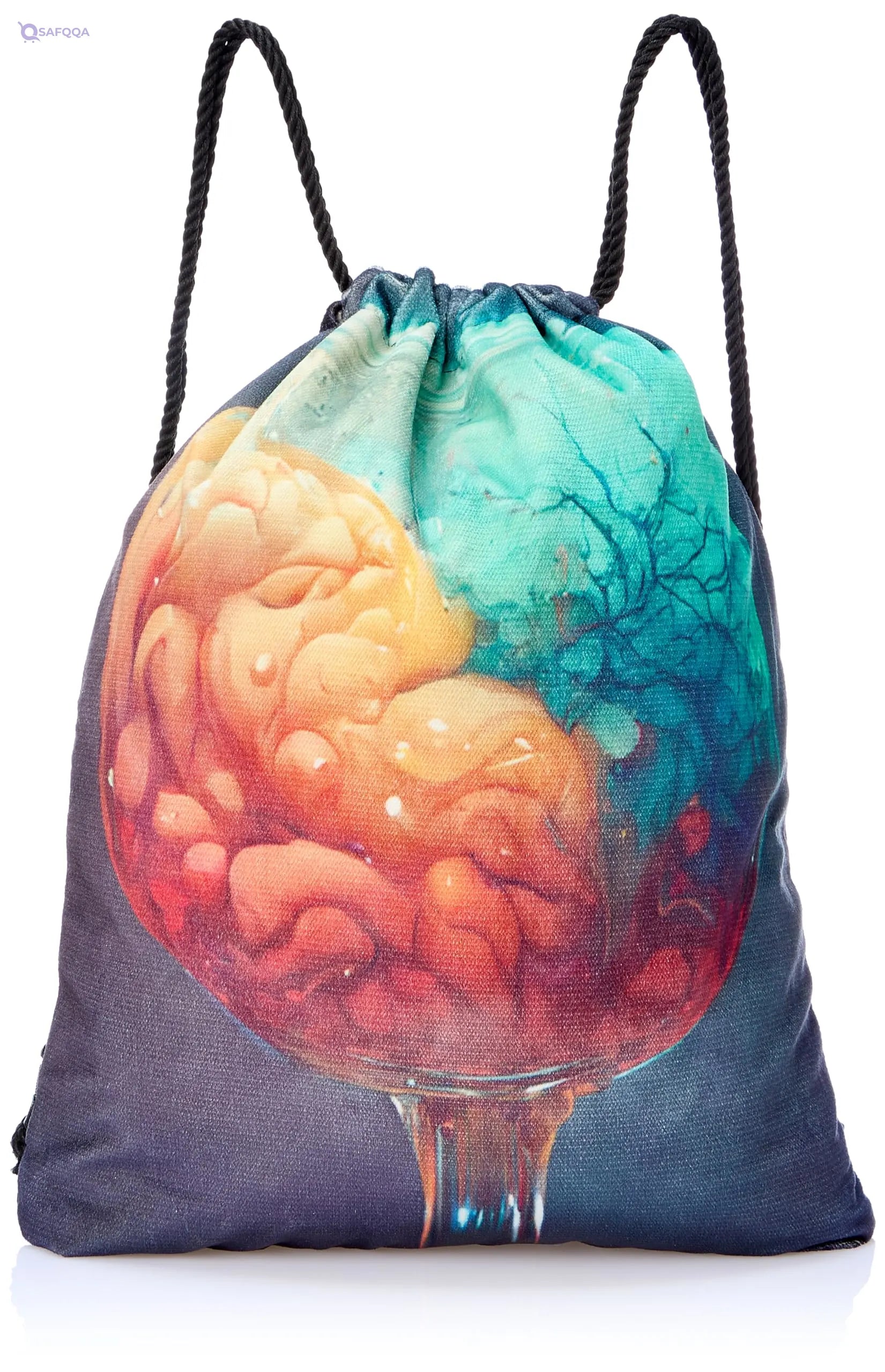 TAT DRAWSTRING BAG - 583, MultiColor, Large - Safqqa