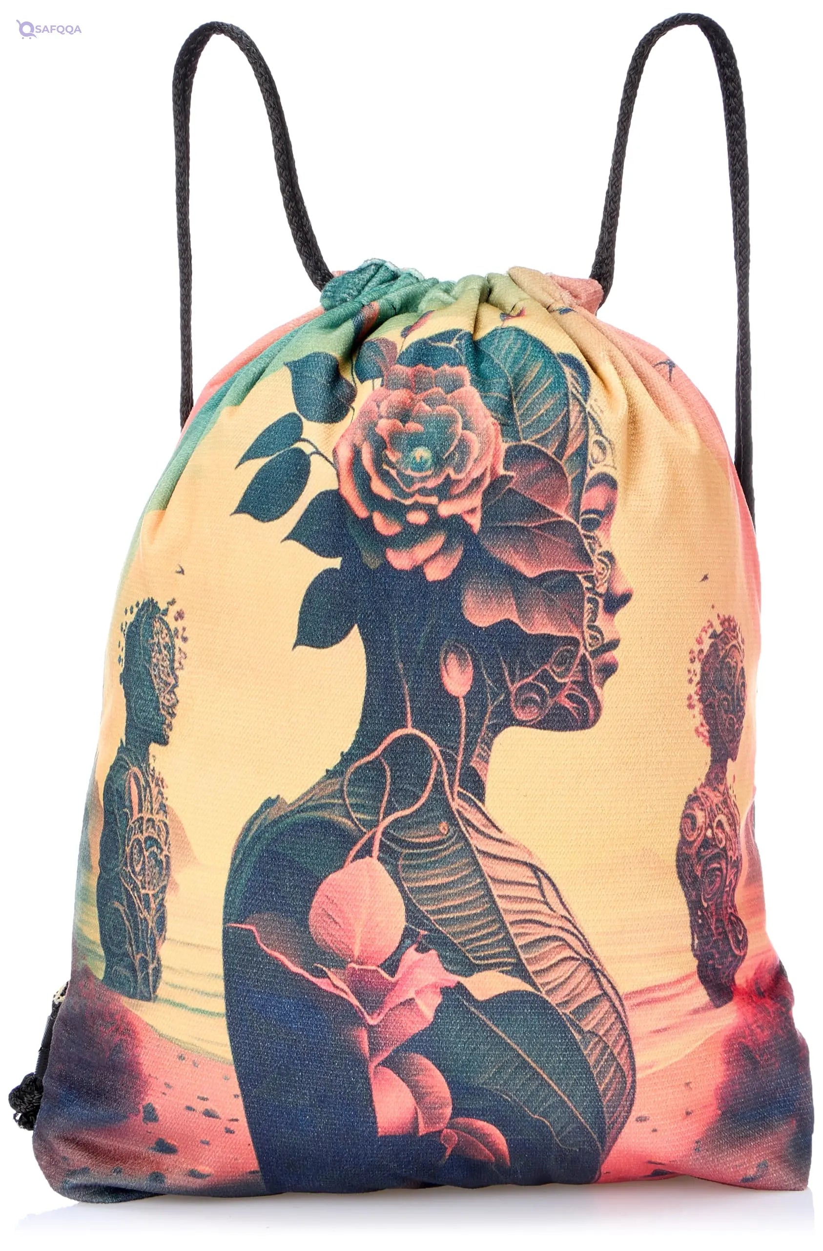 TAT DRAWSTRING BAG - 816, MultiColor, Large - Safqqa