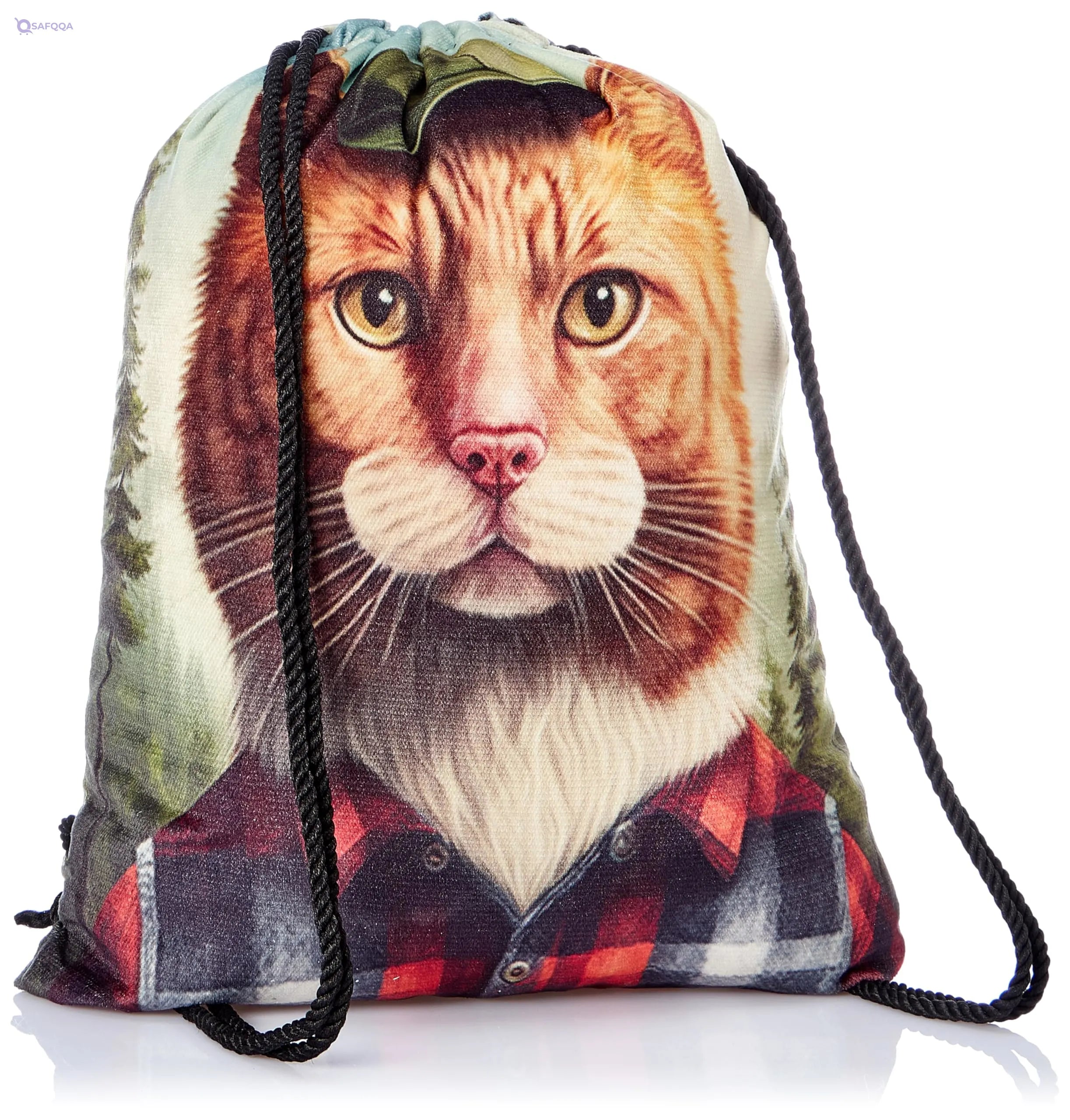 TAT DRAWSTRING BAG - 876, MultiColor, Large - Safqqa