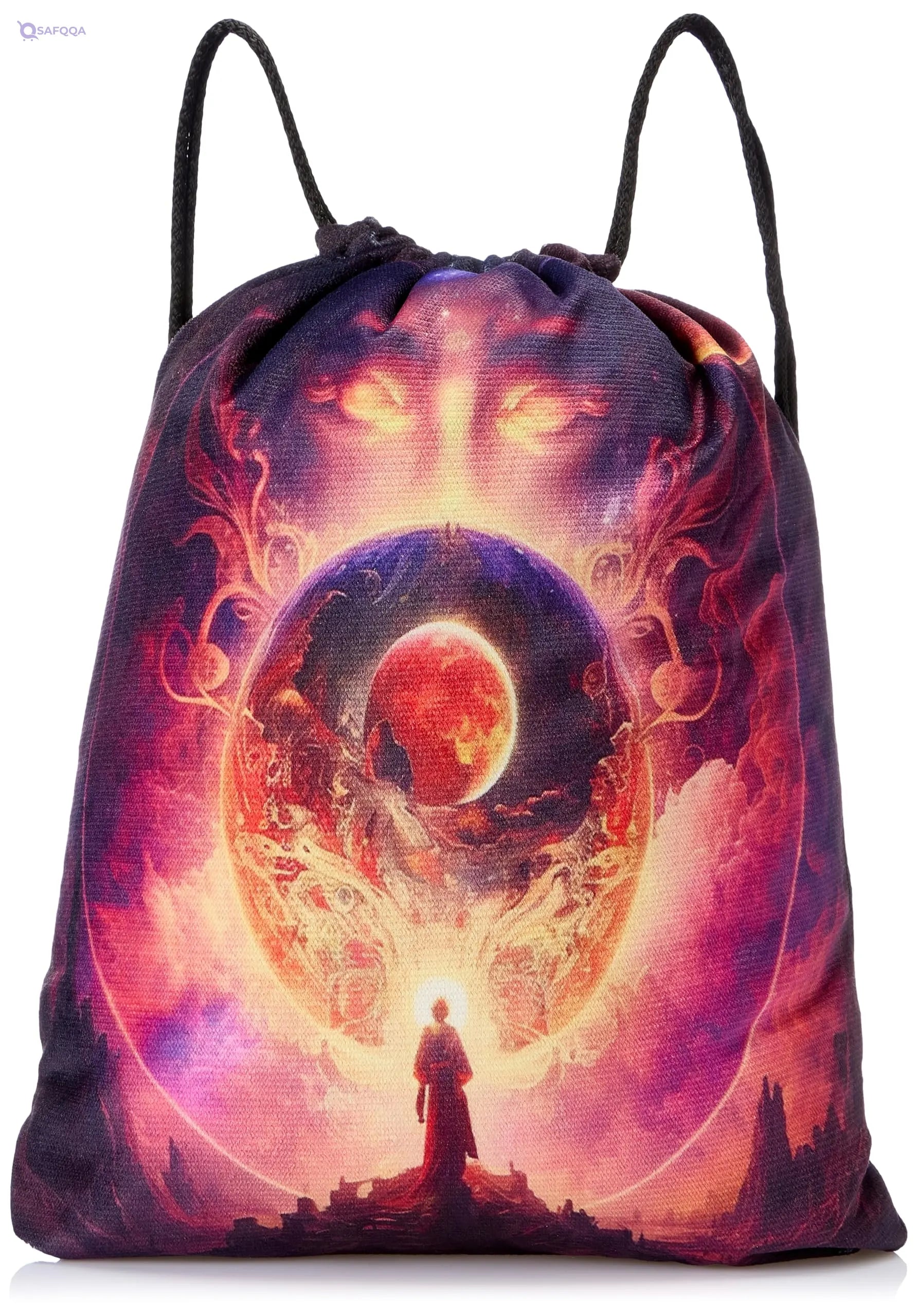 TAT DRAWSTRING BAG - 956, MultiColor, Large - Safqqa
