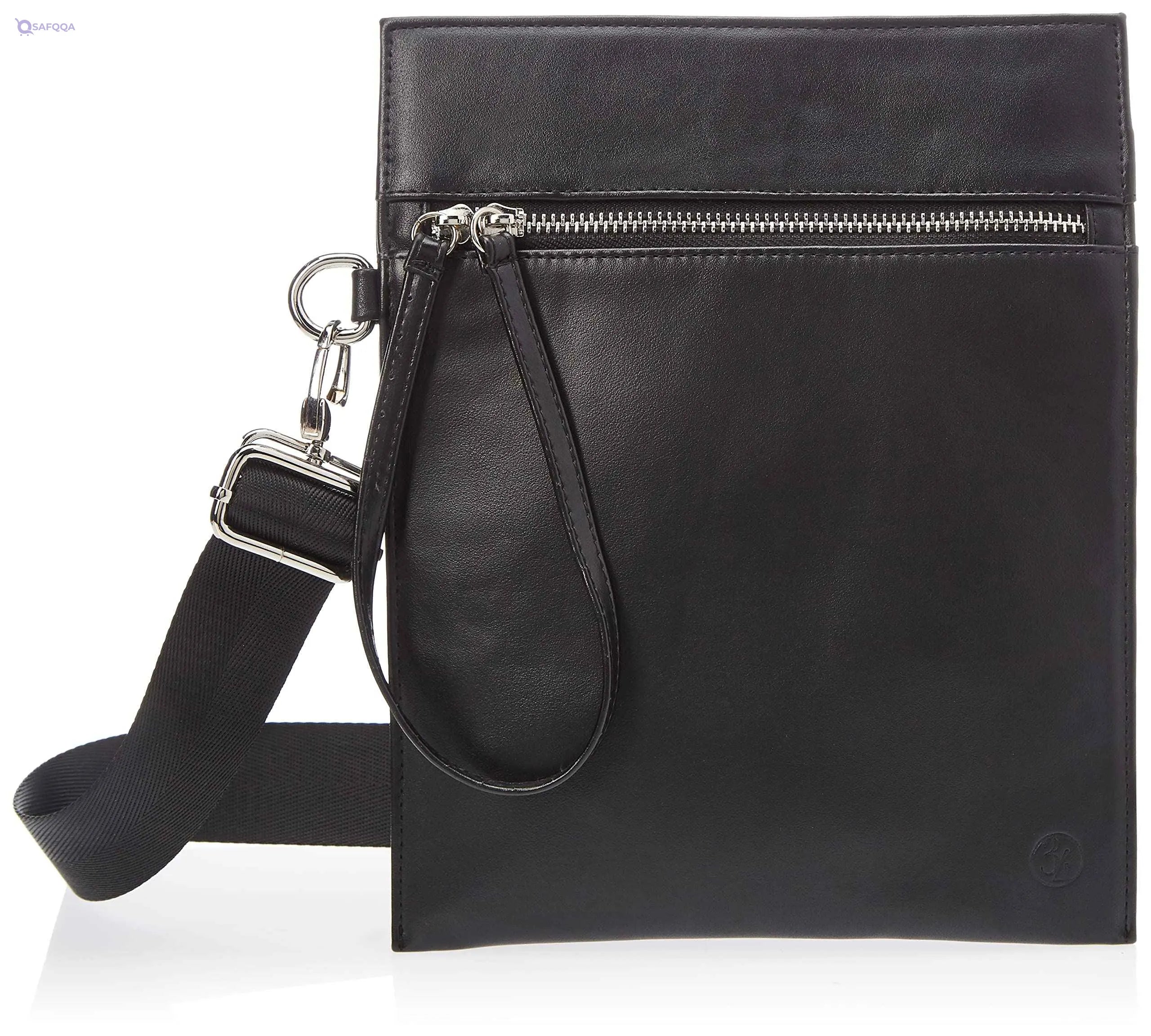 EDITORA 34  By Amr Diab Men Crossbody With Small Logo And Zipper Bag, Black, One Size - Safqqa