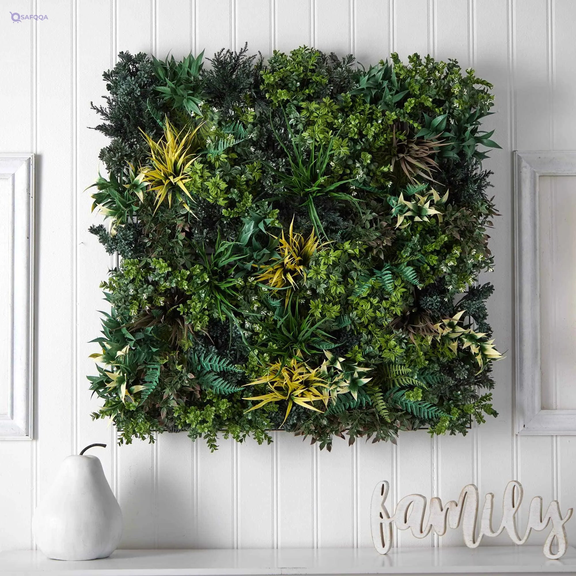 Nearly Natural Greens & Fern Artificial Living Wall, 3', model: 6406 - Safqqa