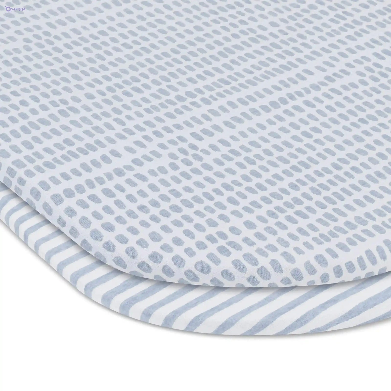Ely’s & Co. Patent Pending Waterproof Bassinet Sheet 2-Pack Set for Baby Boy - 100% Cotton, Jersey Knit Cotton Sheets with Waterproof Lining - Safqqa