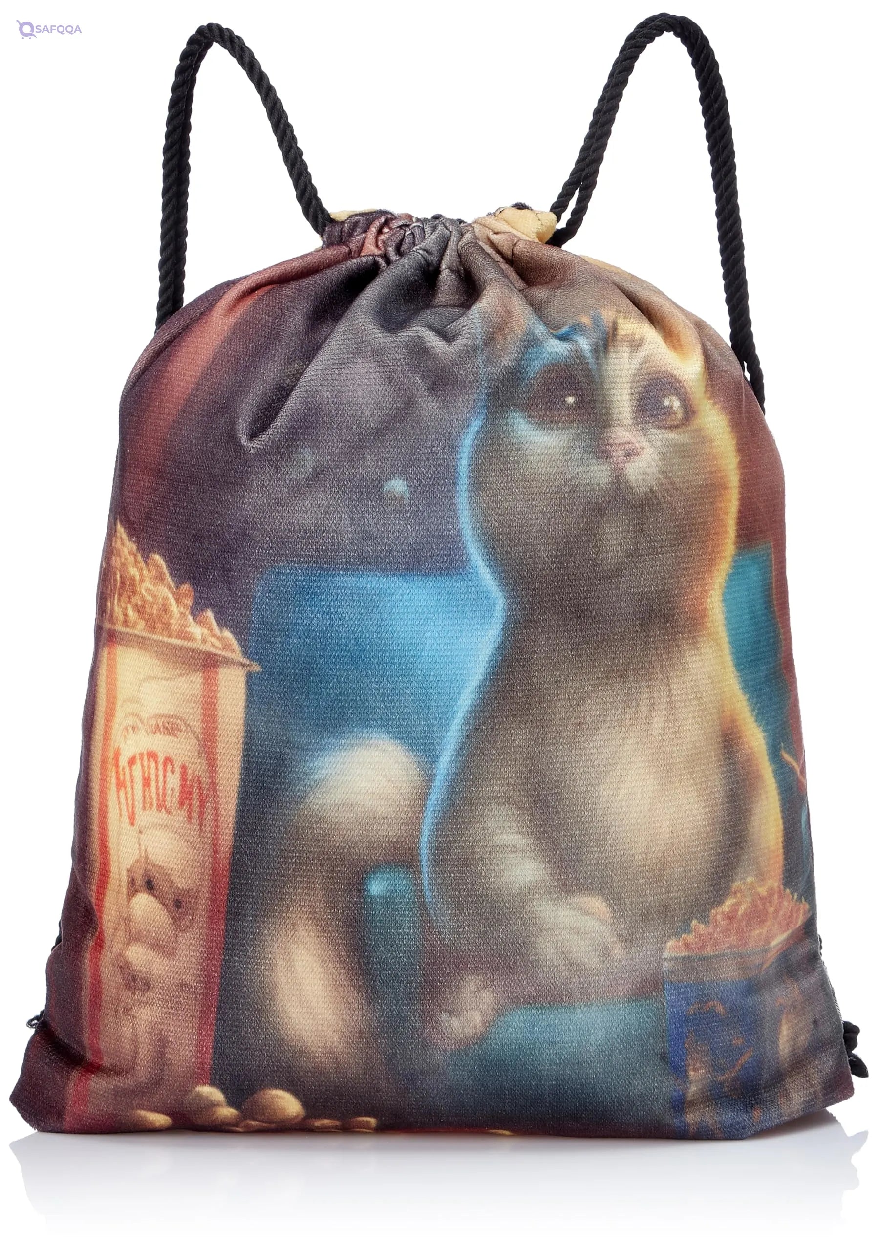TAT DRAWSTRING BAG - 681, MultiColor, Large - Safqqa
