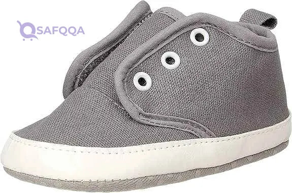 Mix & Max Boys’ Solid High-Top Slip-On Shoes with Pull-Tab - Safqqa Egypt