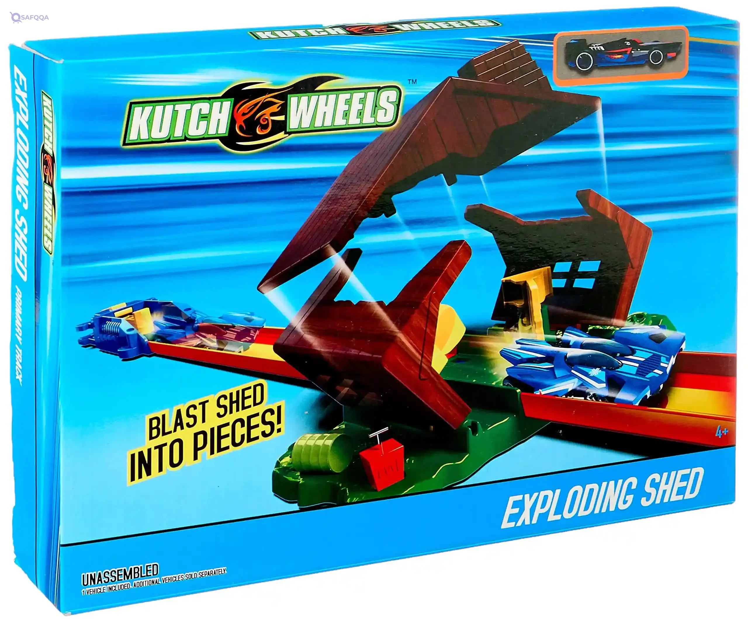 Kutch Wheels Exploding Shed Track With 1 Metal Car - Safqqa Egypt