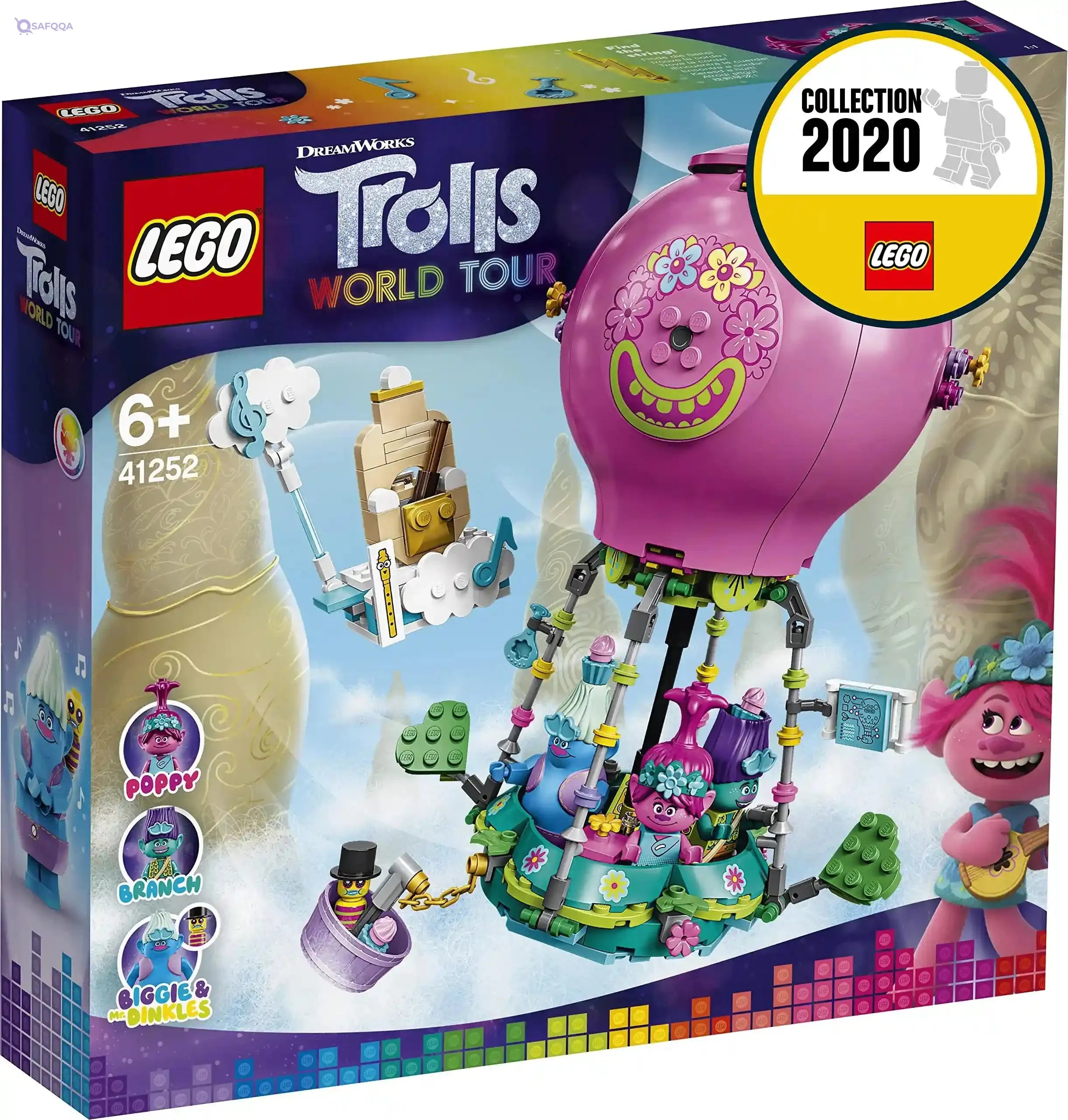 LEGO Trolls World Tour Poppy’s Hot Air Balloon Adventure 41252 Building Kit, an Ideal for Creative Play (250 Pieces) - Safqqa