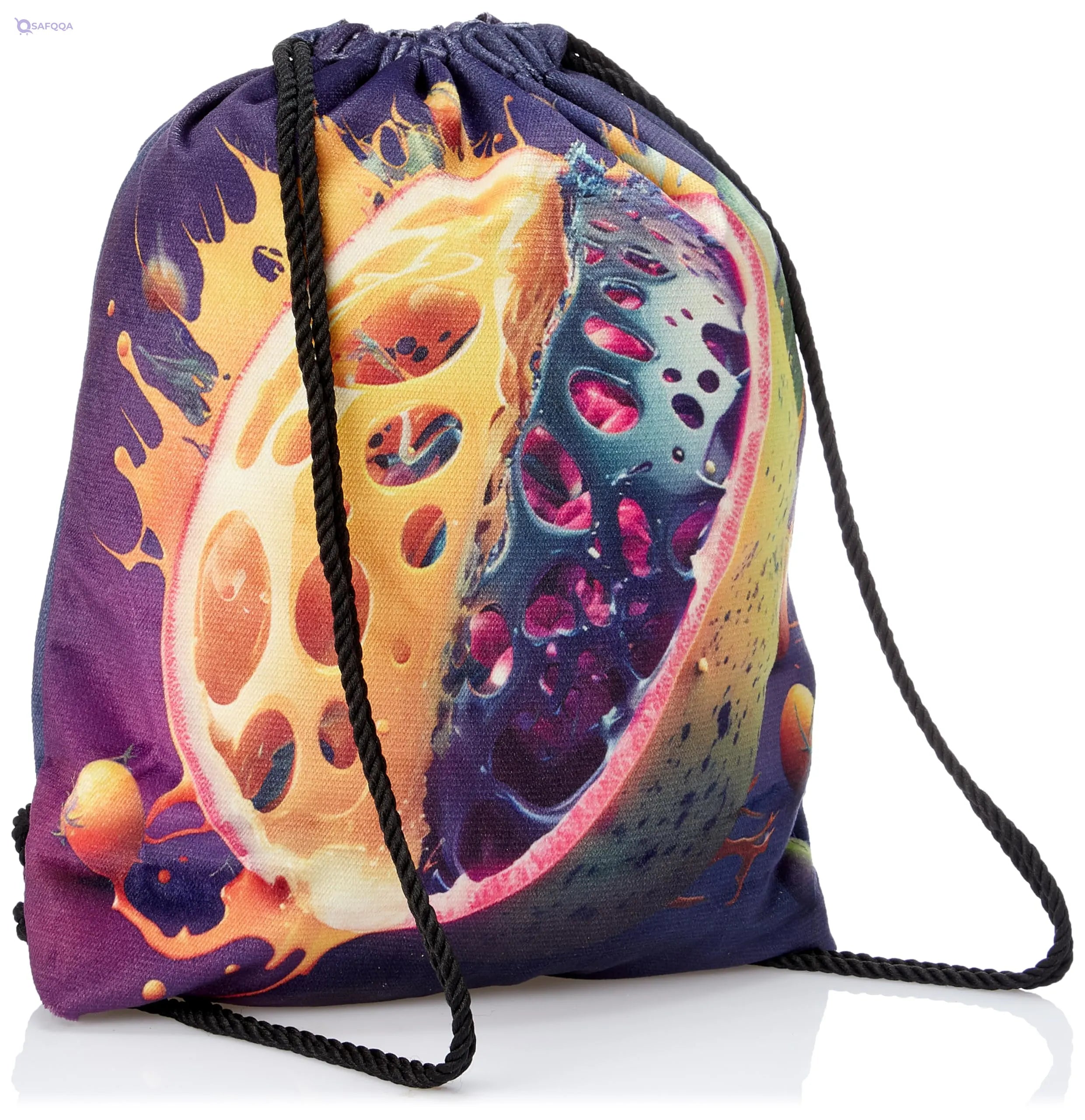 TAT DRAWSTRING BAG - 603, MultiColor, Large - Safqqa