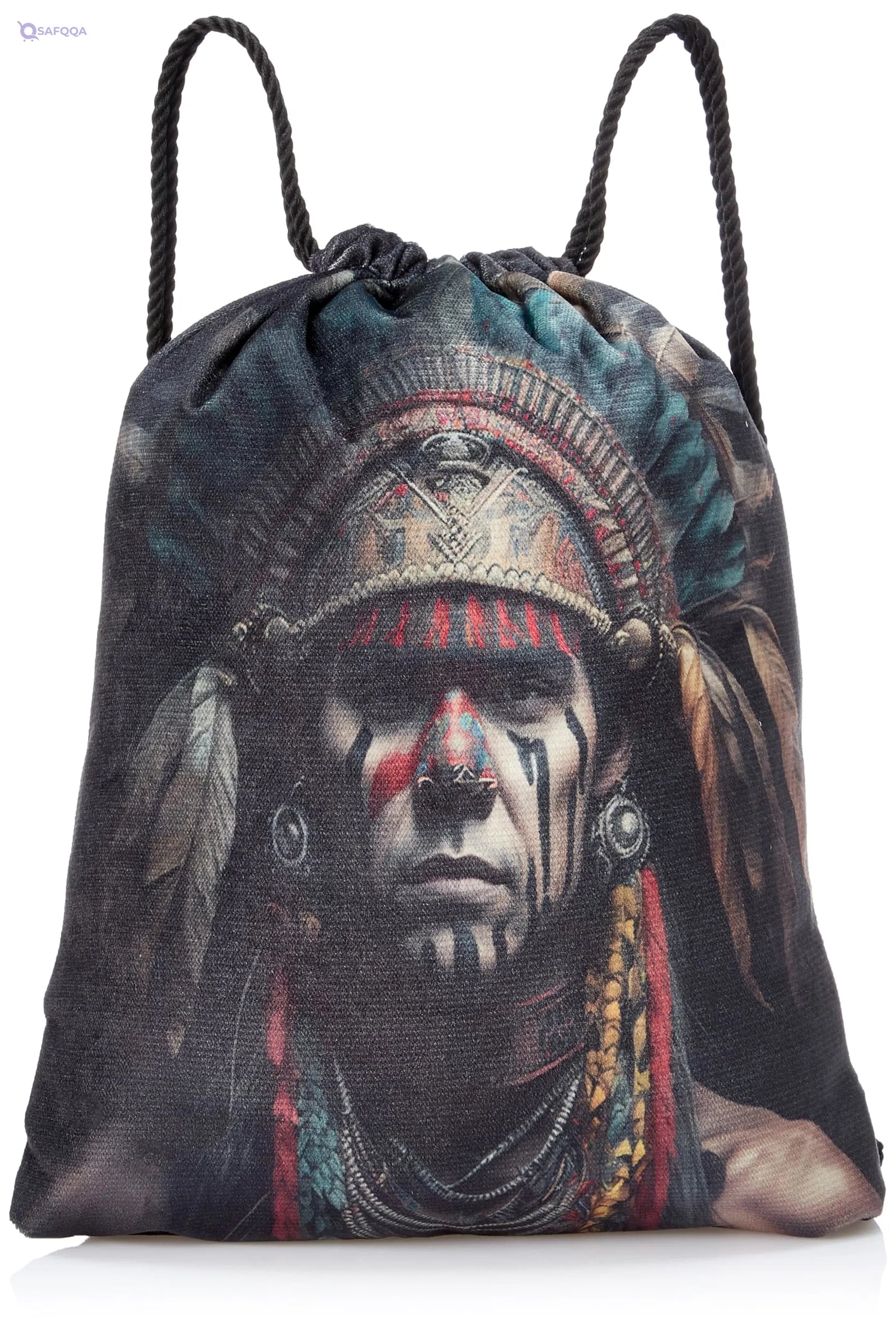 TAT DRAWSTRING BAG - 638, MultiColor, Large - Safqqa