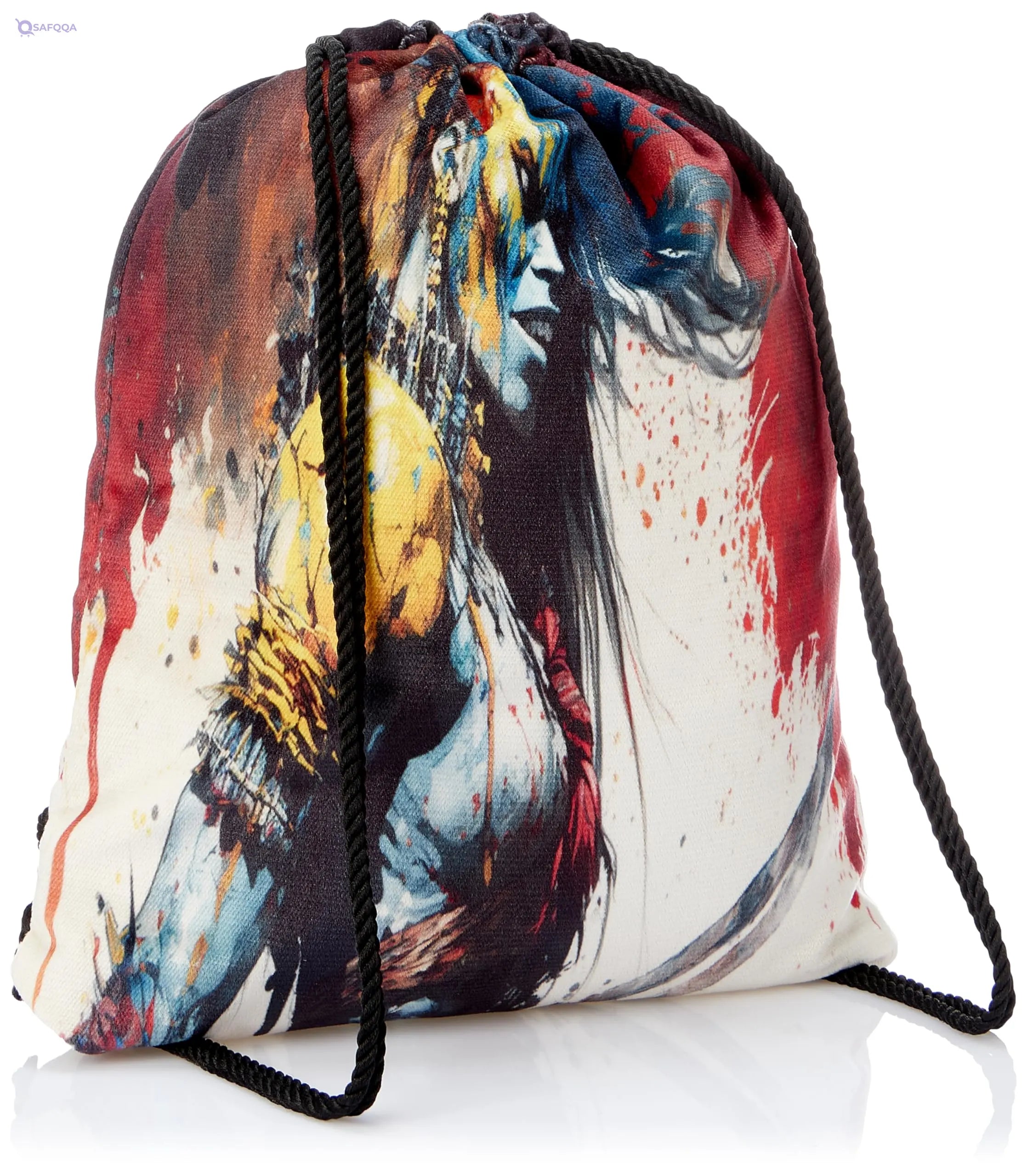 TAT DRAWSTRING BAG - 944, MultiColor, Large - Safqqa