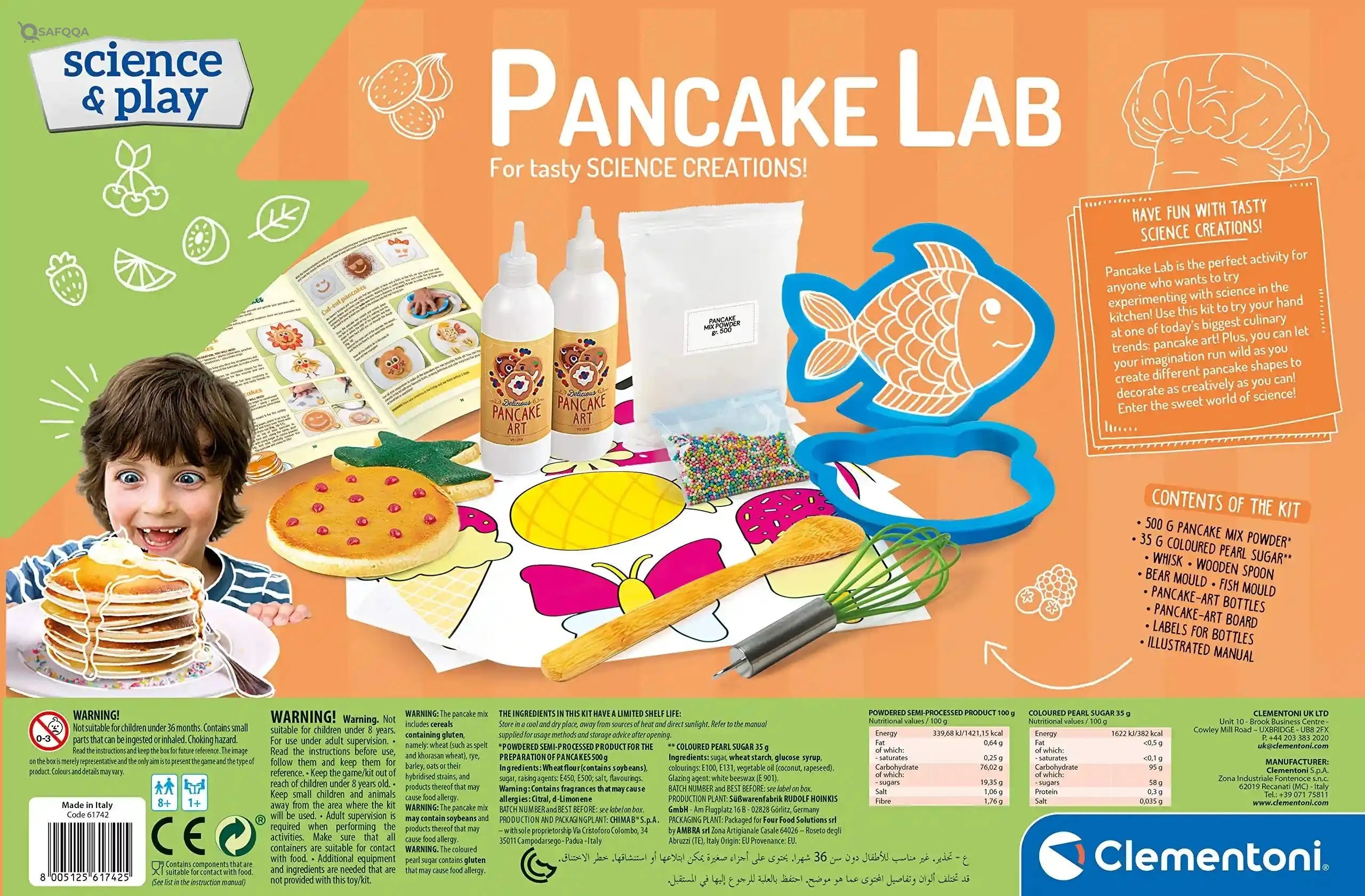 Clementoni, 61742, science and play, pancakes lab, made in italy, science toy, laboratory and experiment kit for kids from 8 years old and older, english version - Safqqa Egypt