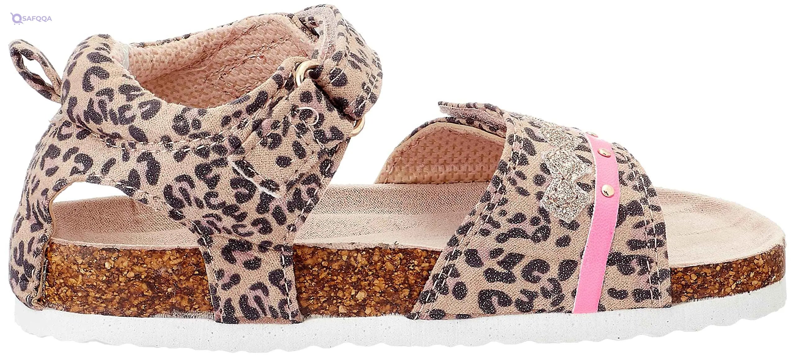 Sprox Leopard-Pattern Velcro-Strap Flat Sandals for Girls - Safqqa Egypt