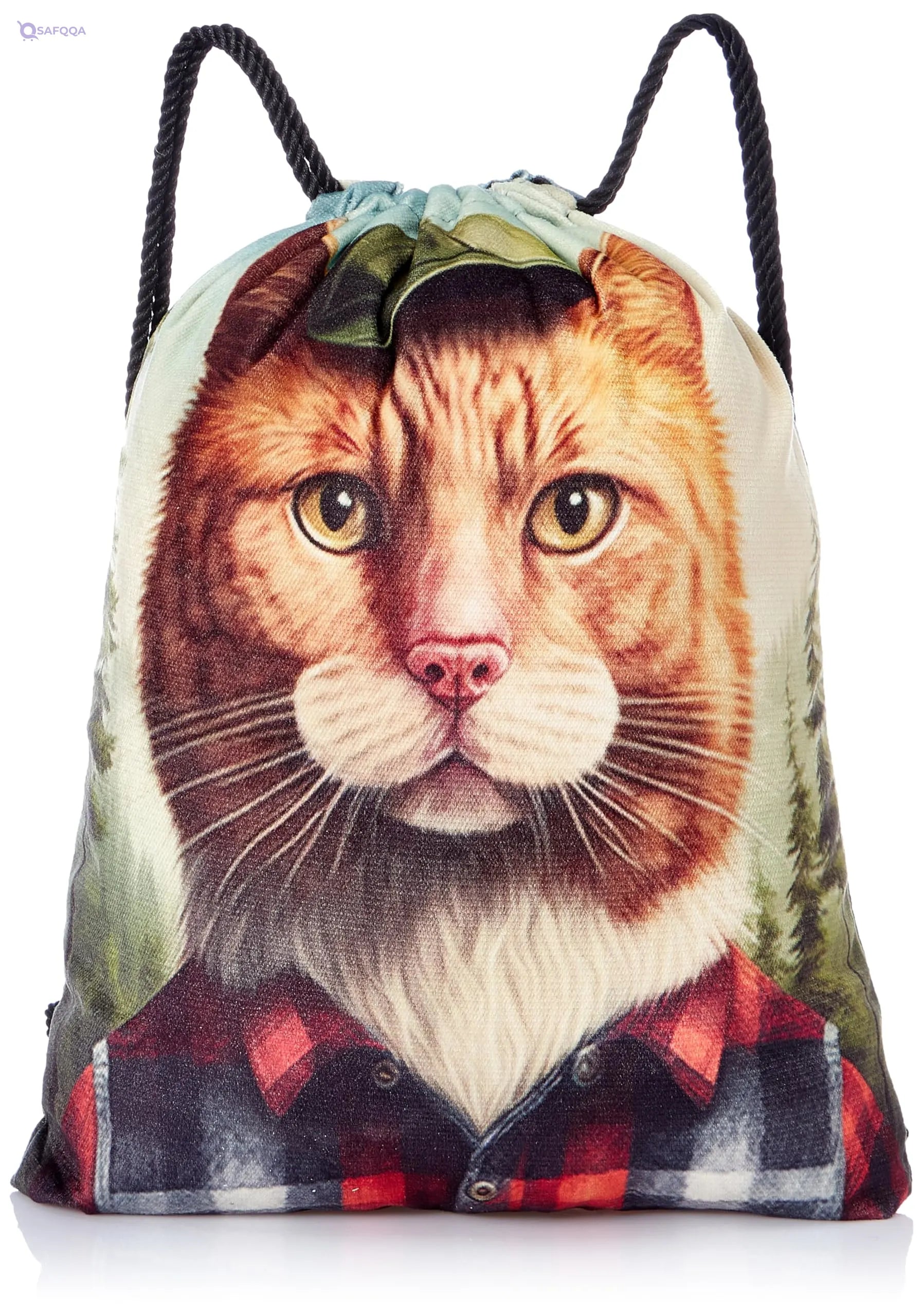 TAT DRAWSTRING BAG - 876, MultiColor, Large - Safqqa