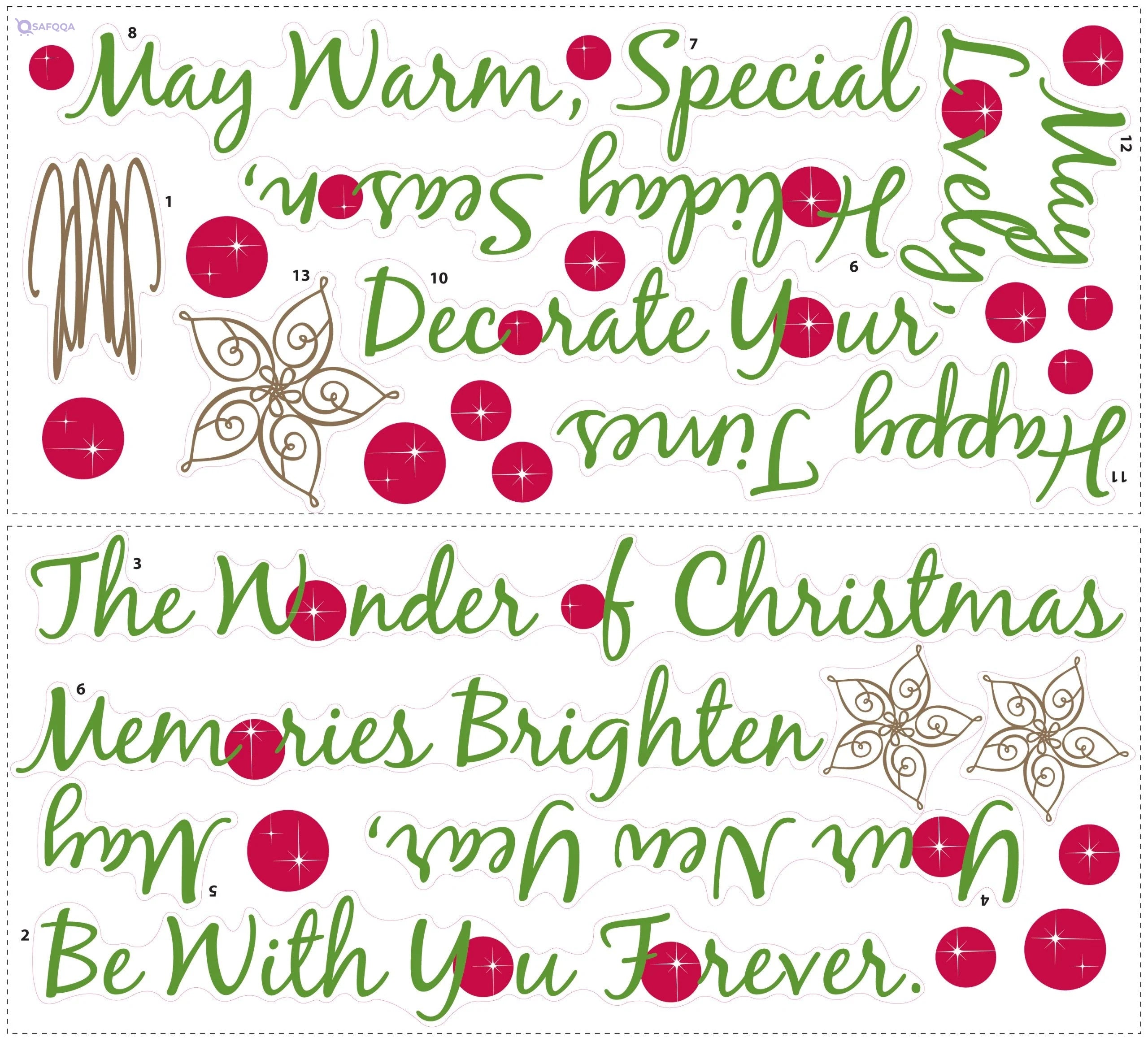RoomMates Christmas Tree Quote Peel & Stick Giant Wall Decal - Safqqa