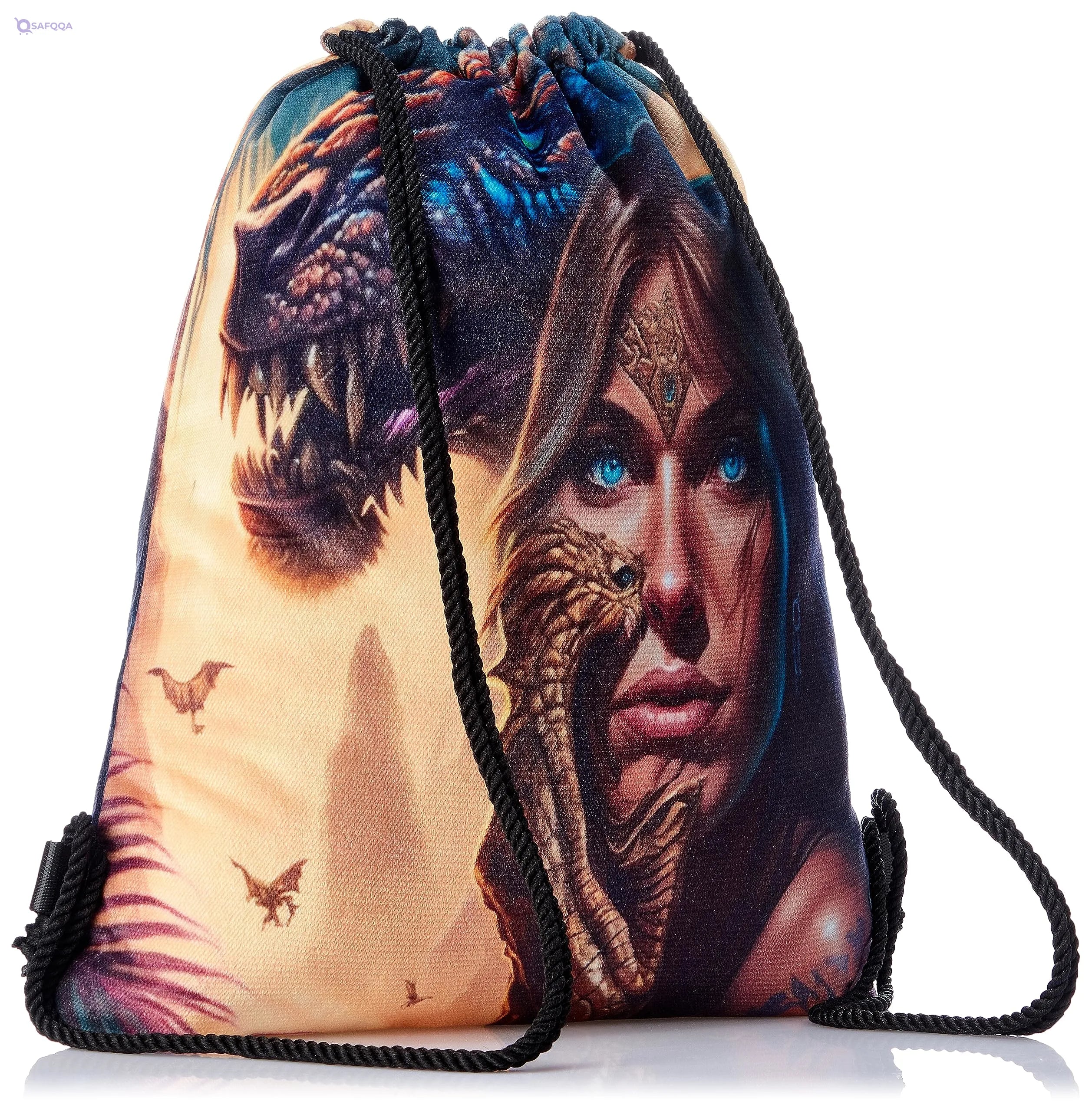 TAT DRAWSTRING BAG - 566, MultiColor, Large - Safqqa