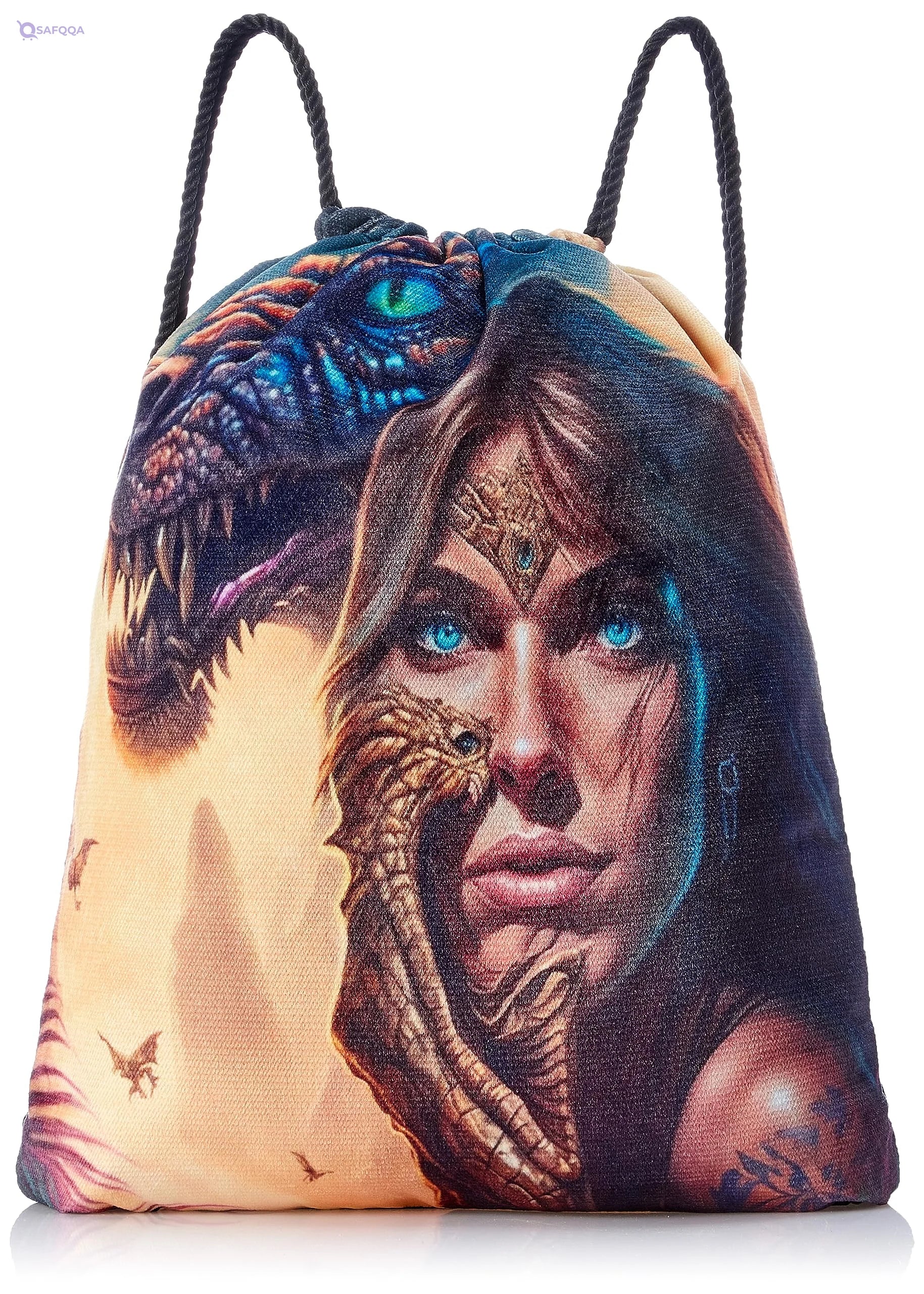 TAT DRAWSTRING BAG - 566, MultiColor, Large - Safqqa
