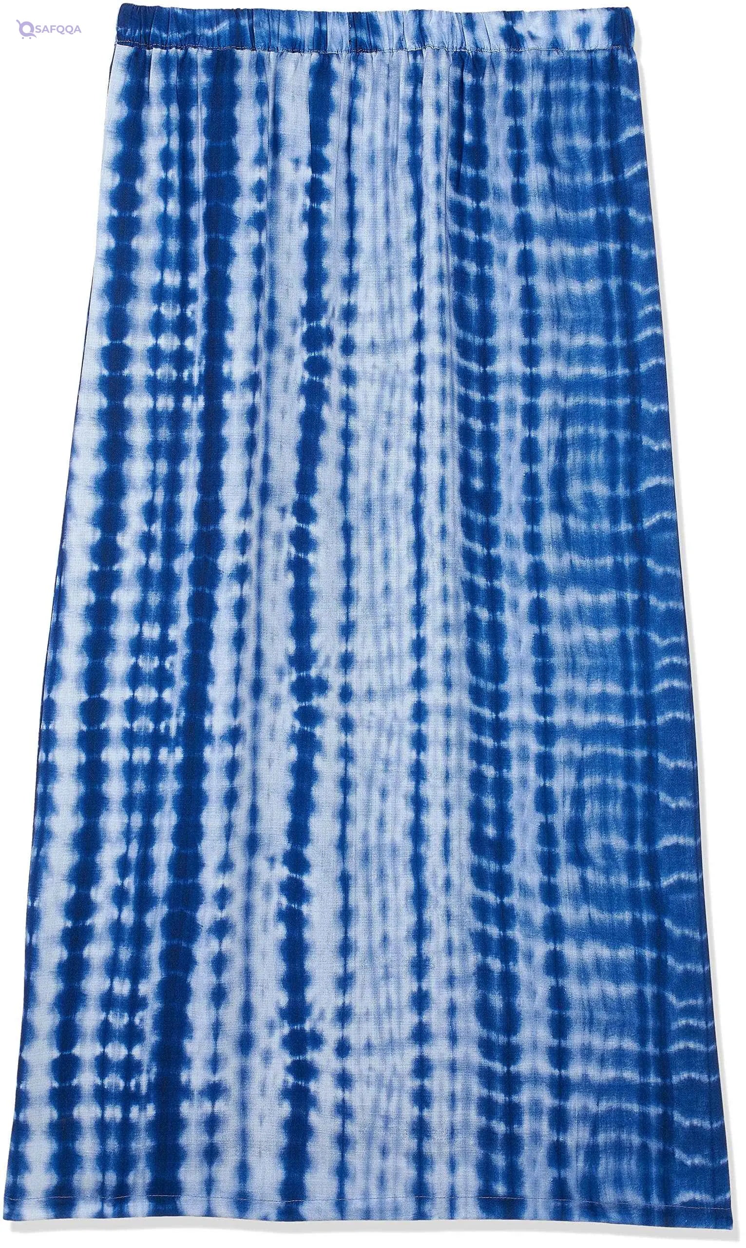 Printed Maxi A-line Skirt with Elasticised Waistband and Tie Ups - Safqqa Egypt