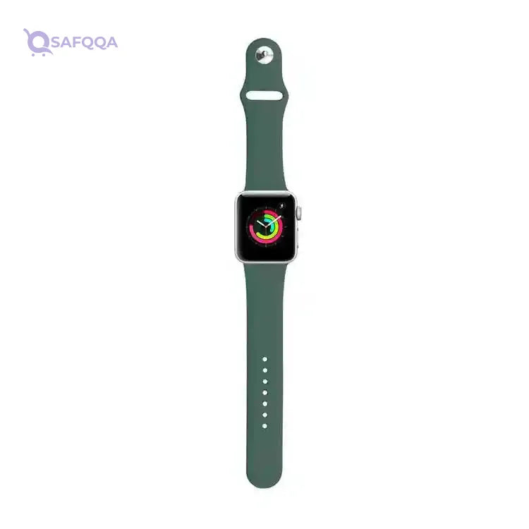 iGuard by Porodo Silicone Watch Band, Fit & Comfortable Replacement Wrist Band, Adjustable Straps Compatible for Apple Watch 44mm / 42mm - Hunter - Safqqa Egypt