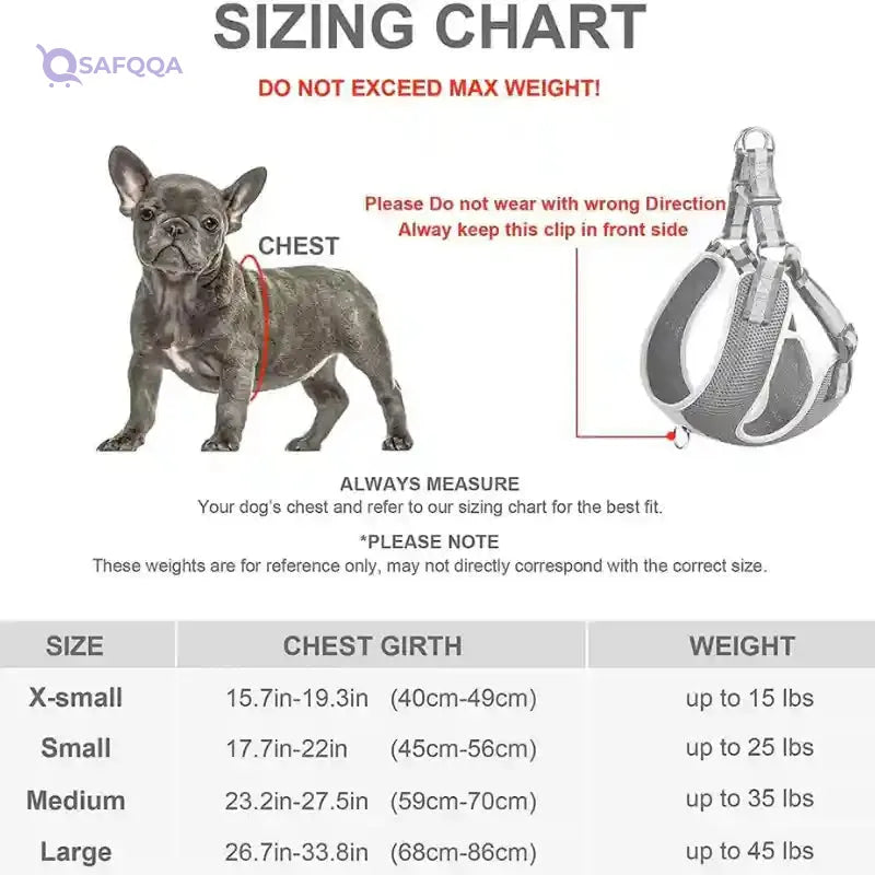 Fida Step-In  Reflective Dog Harness - Safqqa