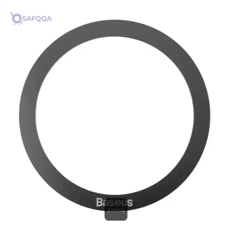 Baseus Halo Series Magnetic Metal Ring Sticker | Ultra-Thin Phone Holder Plate 2 Pcs - Black - Safqqa