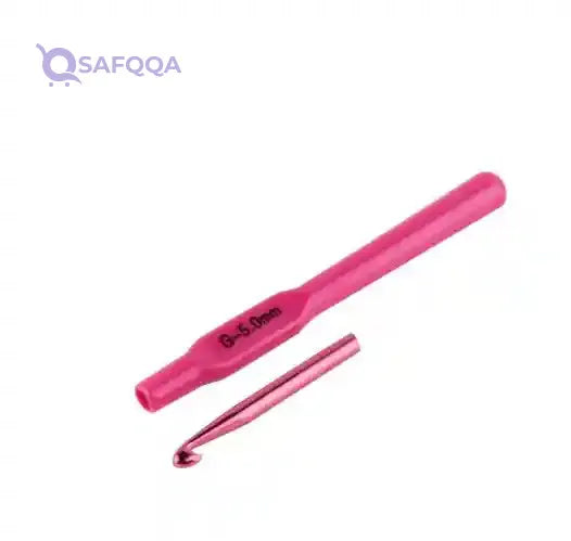 6-Piece Needlework Crochet Hooks Set Pink/Green/Yellow 6×5×0.5cm - Safqqa