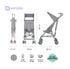 Jet Baby Stroller – Lightweight Compact Buggy with Umbrella Fold and Wide Canopy - Safqqa