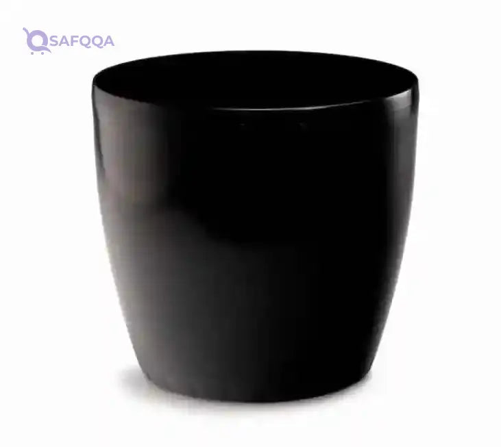 Black Plastic Plant Pot – 14 cm Lightweight Flower Pot & Without box - Safqqa
