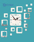 Creative Wall Clock with Decorative Sticker 18.2 × 18.2 cm - Safqqa