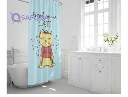 Bonamaison Printed Shower Curtain - Safqqa