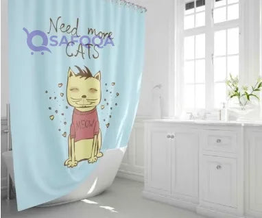 Bonamaison Printed Shower Curtain - Safqqa