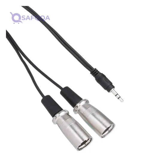 Keendex 1789 2 in 1 audio Auxiliary, 10 cm - black - Safqqa