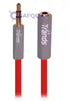 Trands Male To Female Aux Extension Audio Cable Red/Grey - Safqqa