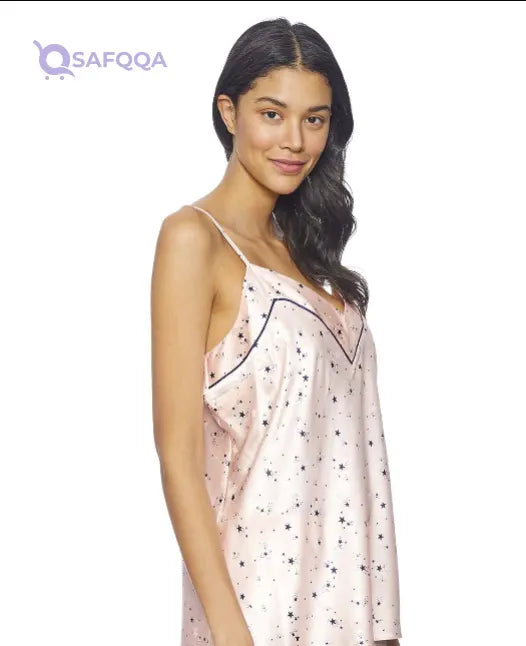 Matalan Printed Spaghetti Straps V Neck Pajamas Top for Women - Safqqa