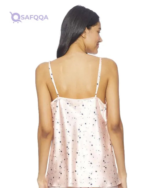 Matalan Printed Spaghetti Straps V Neck Pajamas Top for Women - Safqqa