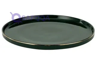 Royalford  Fine Bone Dinner Plate Premium-Quality, Light-Weight and Food-Grade Plate Green - Royal Green 10.25inch - Safqqa