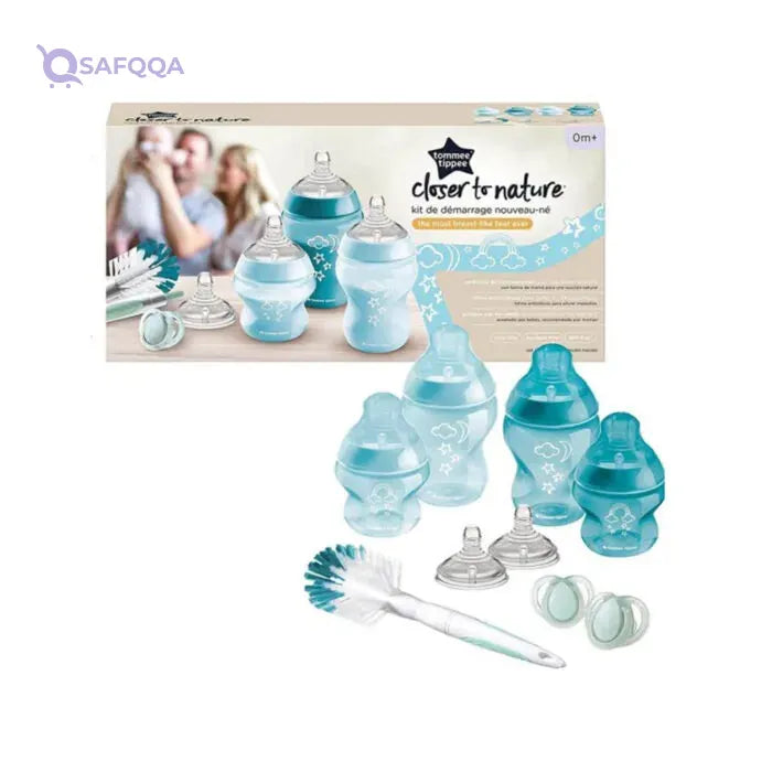 Tommy Tippy Closer to Nature – Newborn Set 0+ 150ml – 260ml – Blue Star Shape. - Safqqa