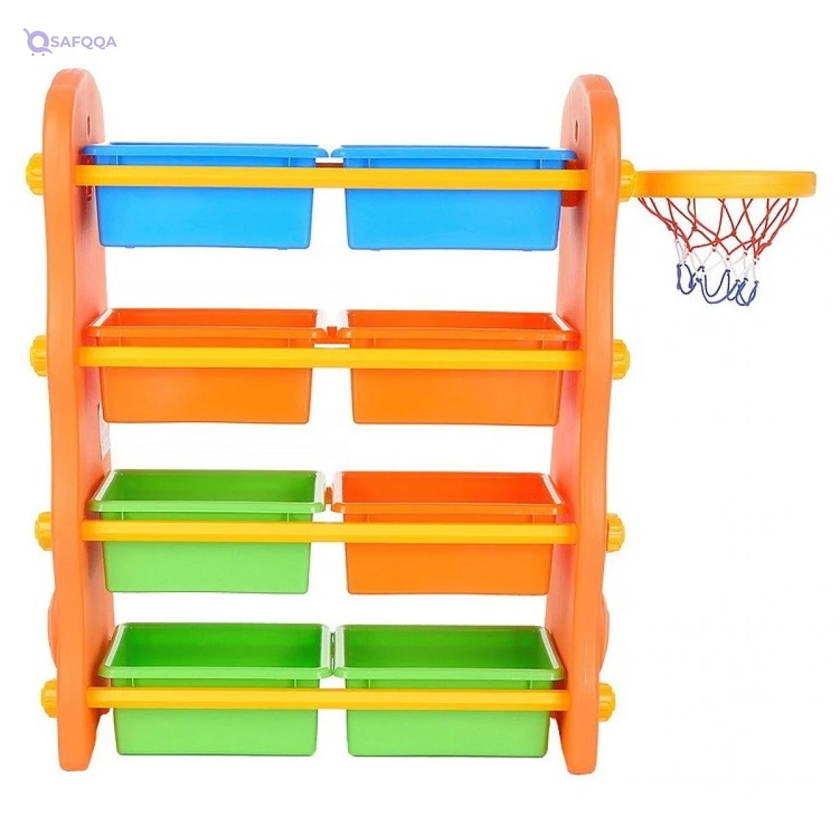 Edu Play 3-in-1 Toy Storage Rack – 4 Levels, 8 Trays - Safqqa