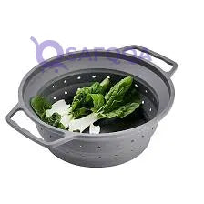 BergHOFF Balance Collapsible Silicone Colander – Drain, Steam & Save Space Effortlessly! - Safqqa