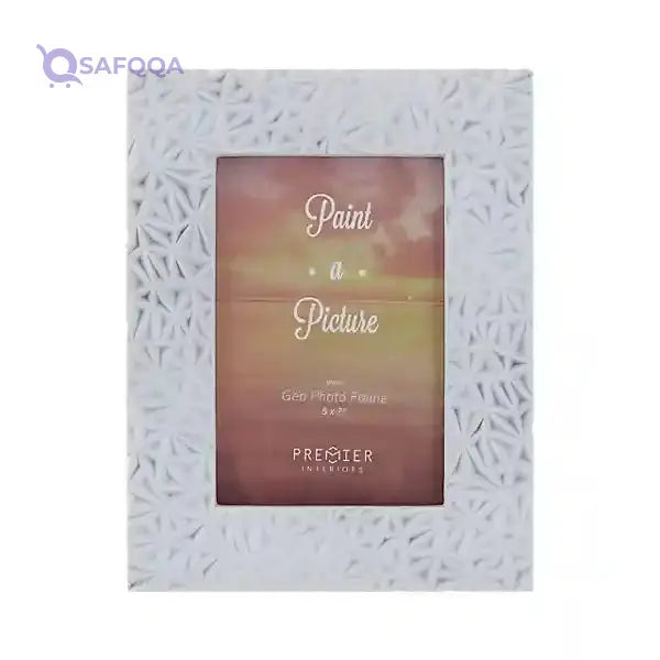 Generic Orsina Geo White 5in x 7in Photo Frame - Safqqa