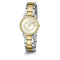 Guess Ladies Two-Tone Silver/Gold Stainless Steel Analog Watch with White Dial